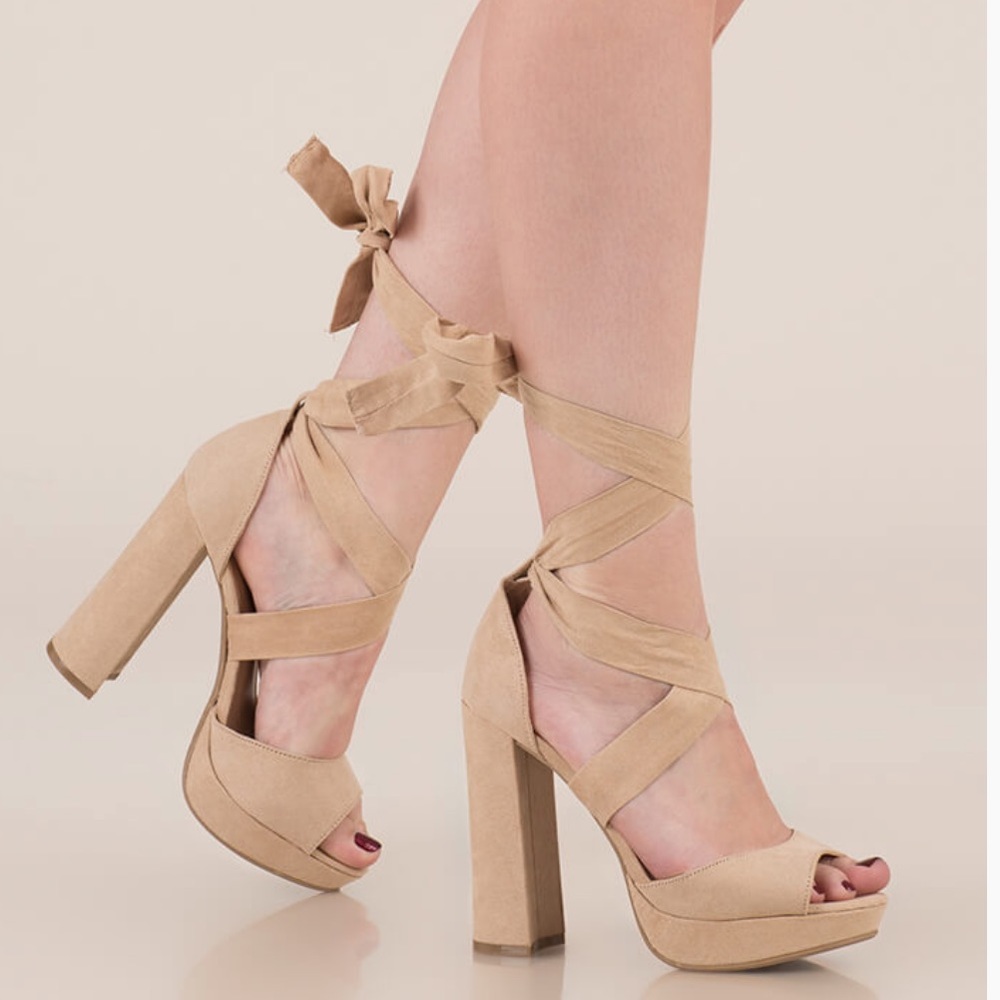 Wild Diva x Chunky Lace Up Heel